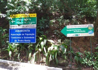 Subida para a rampa da Pedra Bonita